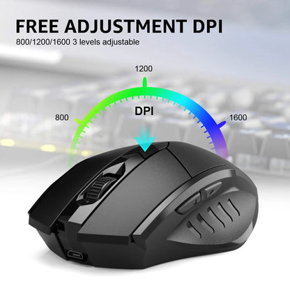 Bluetooth Rechargeable Wireless Mouse 2.4G PM6 Wireless Mouse - PC Laptop Tablet Gamer Mouse