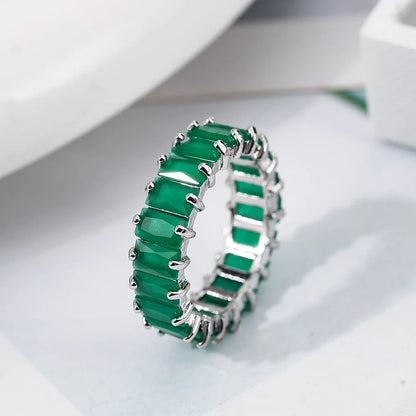 Quadratische Ringe mit Mikropavé und CZ für Damen