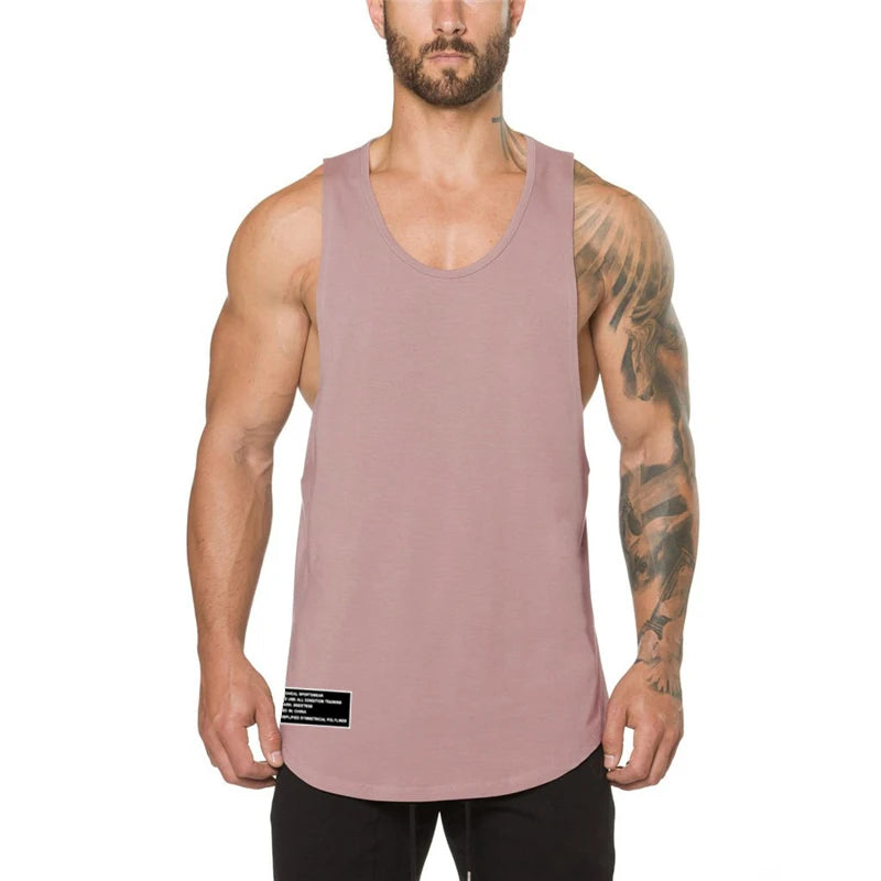 Cotton Bodybuilding Stringer Tank Top