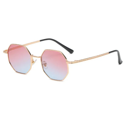 Retro Polygonal Metal Sunglasses