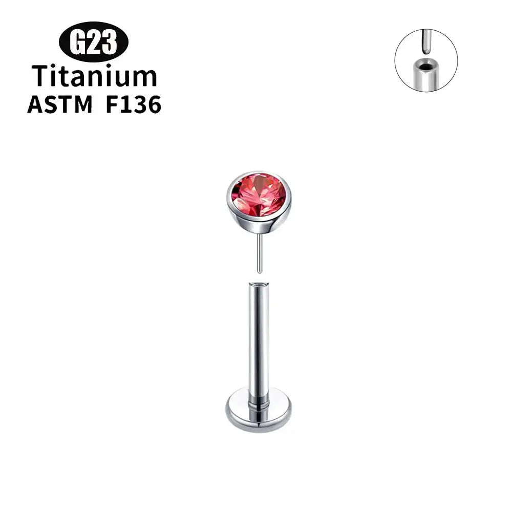 Ensemble de bijoux de nez en pierre de Zircon titane