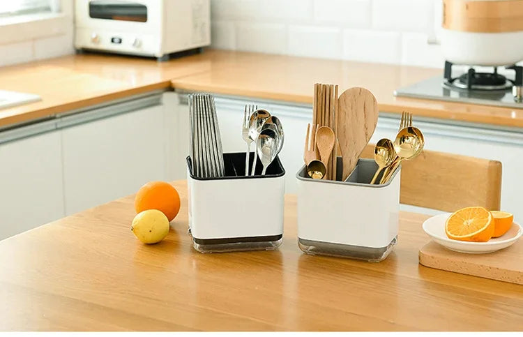Kitchen Spoon Chopstick Storage Dish Drying Basket Rack