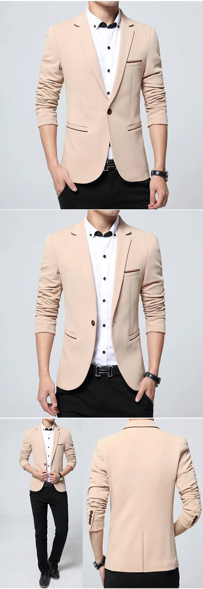 Blazer de costume léger et ajusté pour homme