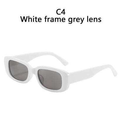 Rechteckige quadratische Retro-Sonnenbrille mit UV400-Schutz für Herren