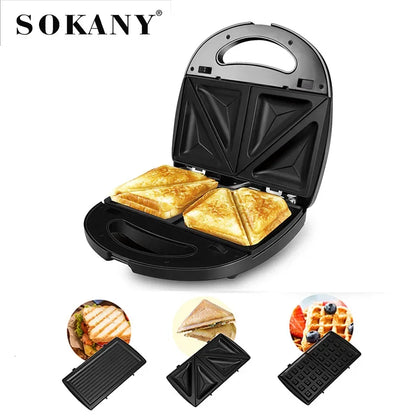 3 in 1 Electric Panini Press Waffle Toasters