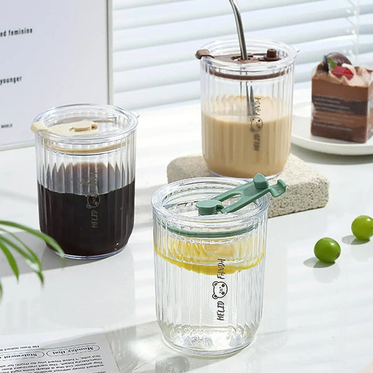 470ML Portable Transparent Plastic Coffee Cup