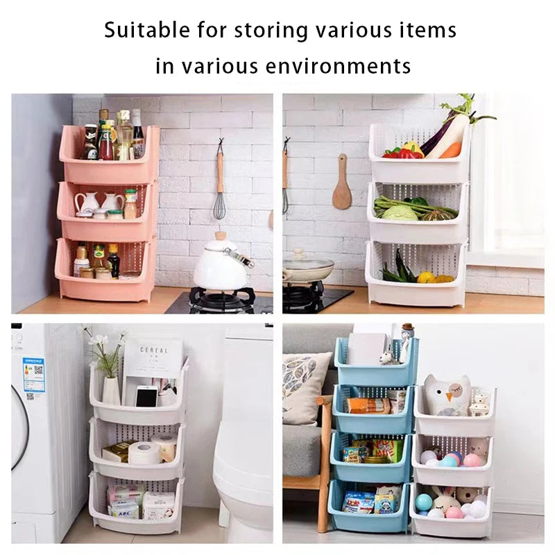 Multi-Layer Floor-Standing Kitchen Vegetable Storage Rack