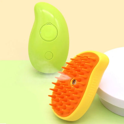 Brosse à poils de chat à pulvérisation électrique, brosse à vapeur pour chien, toilettage pour animaux de compagnie