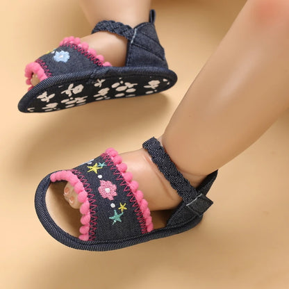 Baby Girls Soft Sole Flowers Sandals