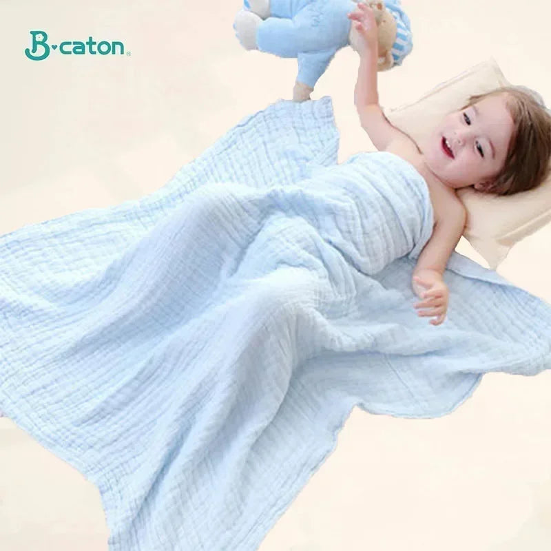 6-Layer Cotton Cartoon Baby Bath Towel