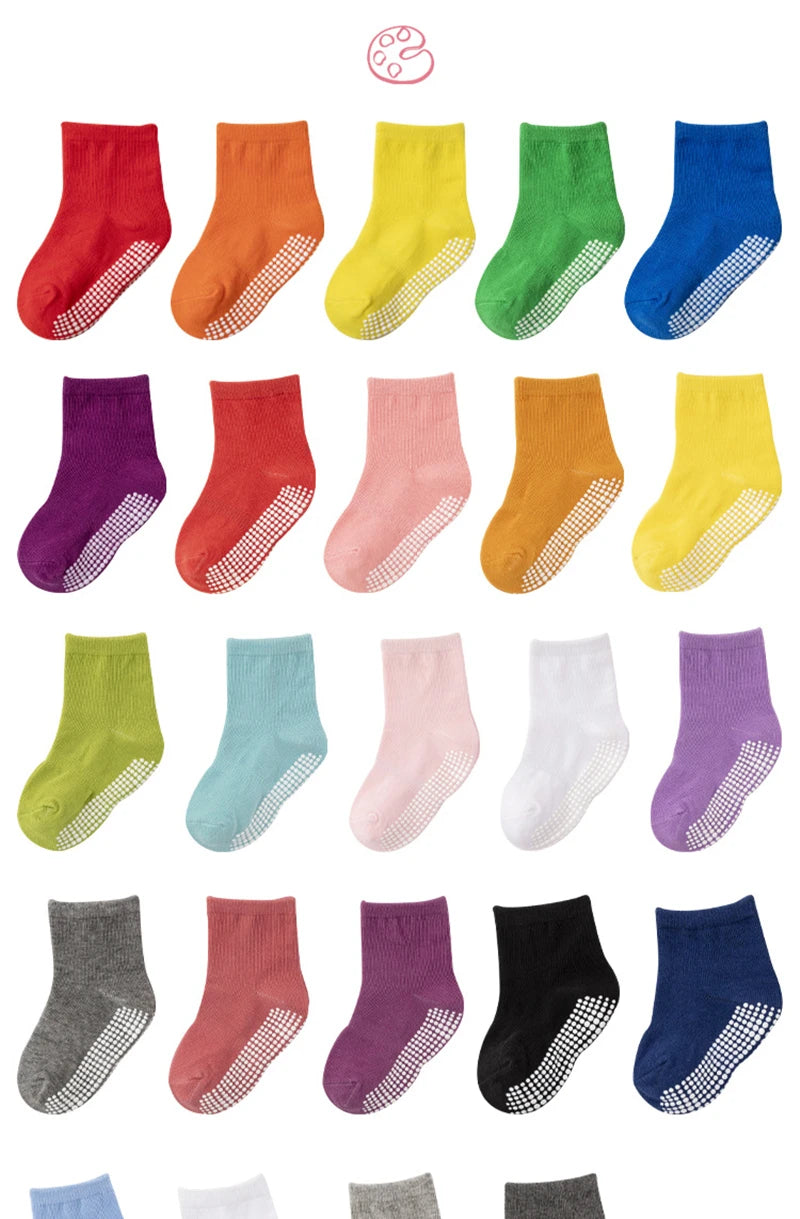Chaussettes trampoline antidérapantes pour bébé, grandes tailles