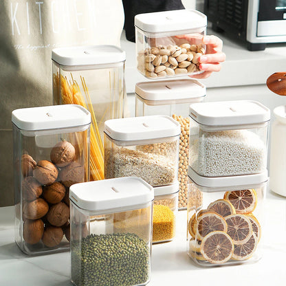 Airtight Clear Plastic Jar for Kitchen Storage