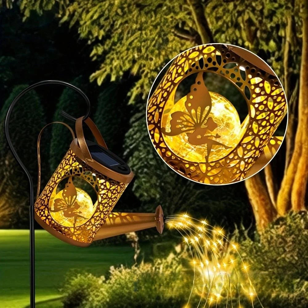 Solar Watering Can Cascading Lights