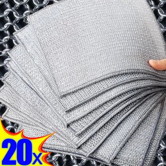 Double-Sided Metal Steel Wire Cleaning Cloth