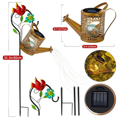Solar Watering Can Cascading Lights