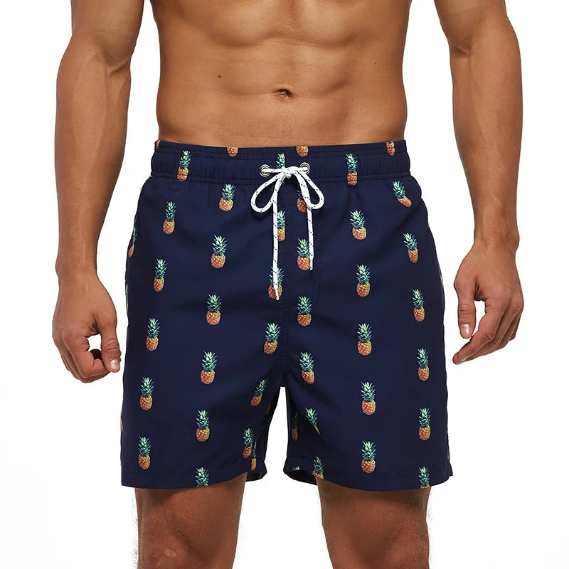 Sommerliche, schnell trocknende Strand-Boardshorts für Herren