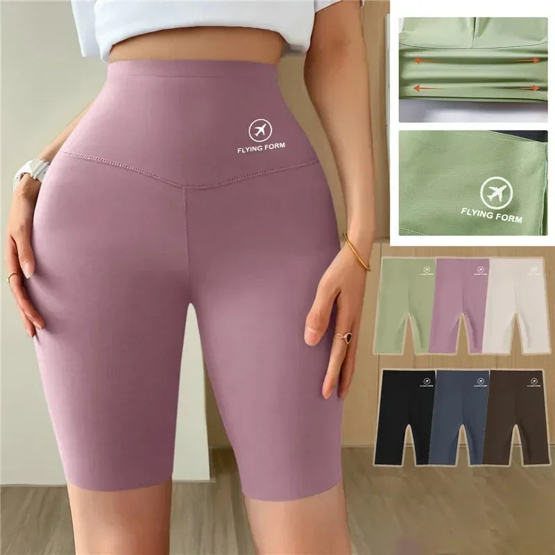 High-Waist-Sportshorts für Damen