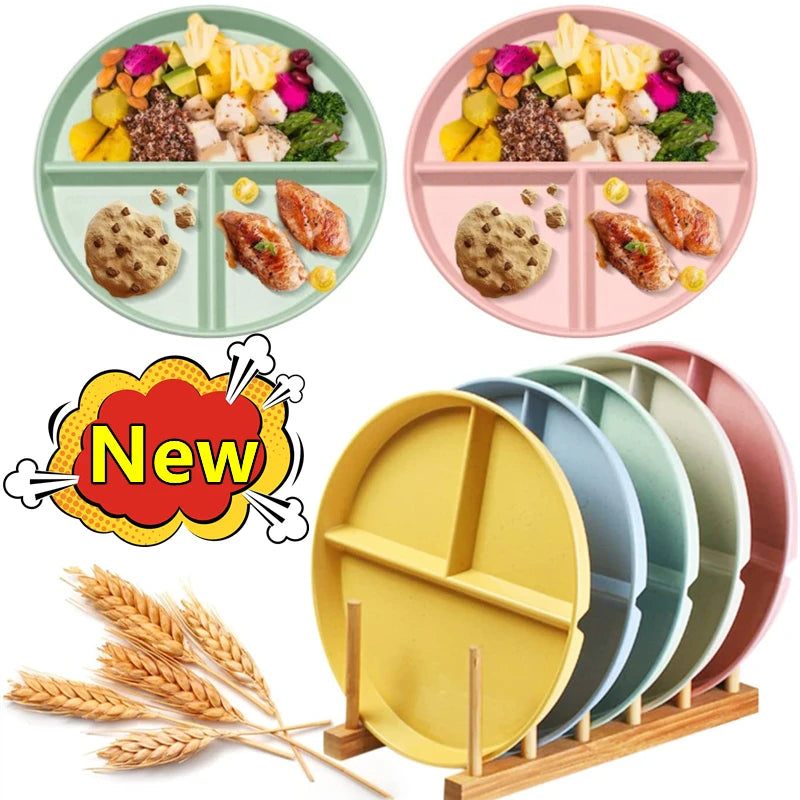 Wheat Straw Divided Fruit Salad Dinnerware Plates
