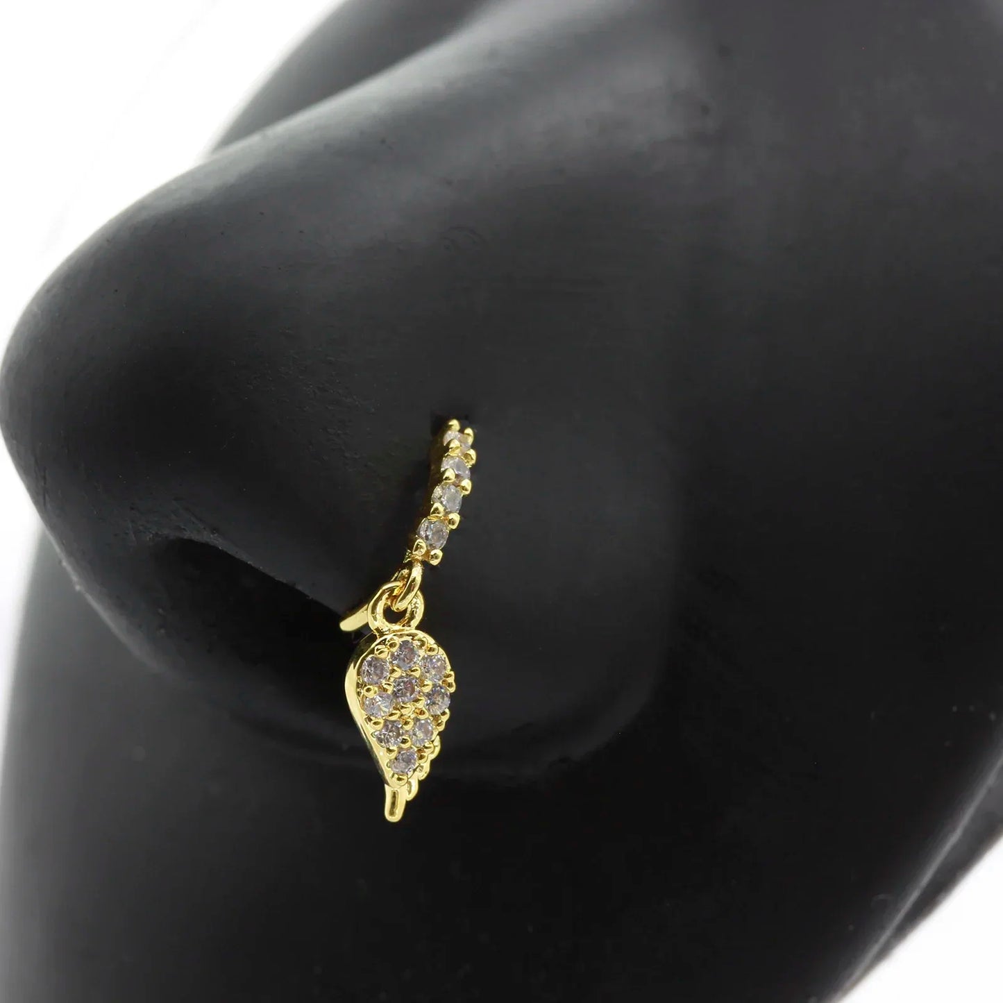 Anneaux de nez pendants en forme de cœur pour femmes