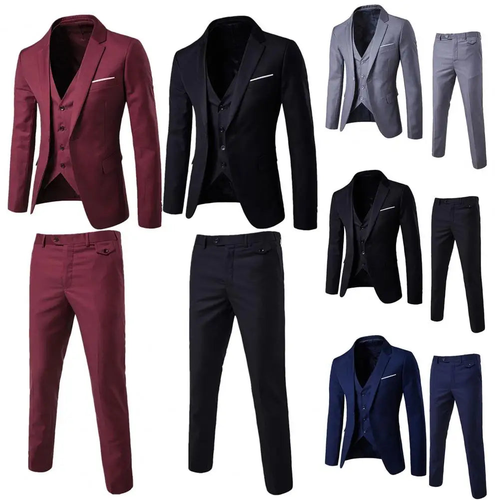 Costume de mariage pour hommes, ensemble de blazers 3 pièces