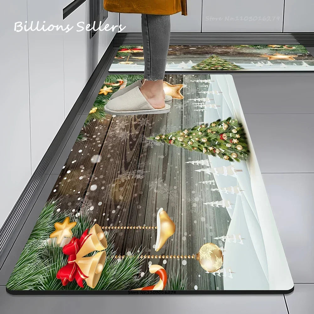 Christmas Themed Anti-Slip Kitchen & Home Floor Mats