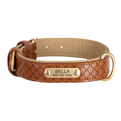 Ensemble collier et laisse pour animaux de compagnie en cuir élégant