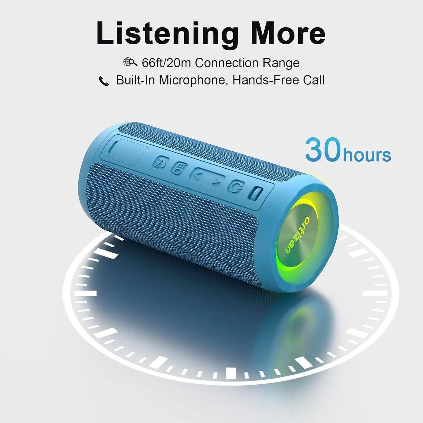 Enceinte Bluetooth sans fil avec lumières RVB étanches IPX7