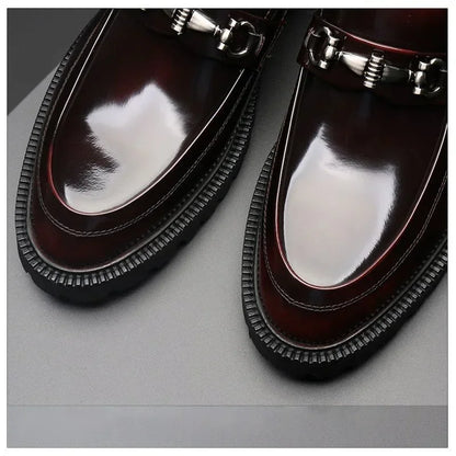 Thick Sole Breathable Leather Loafers