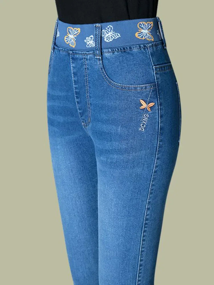 stretch waist jeans