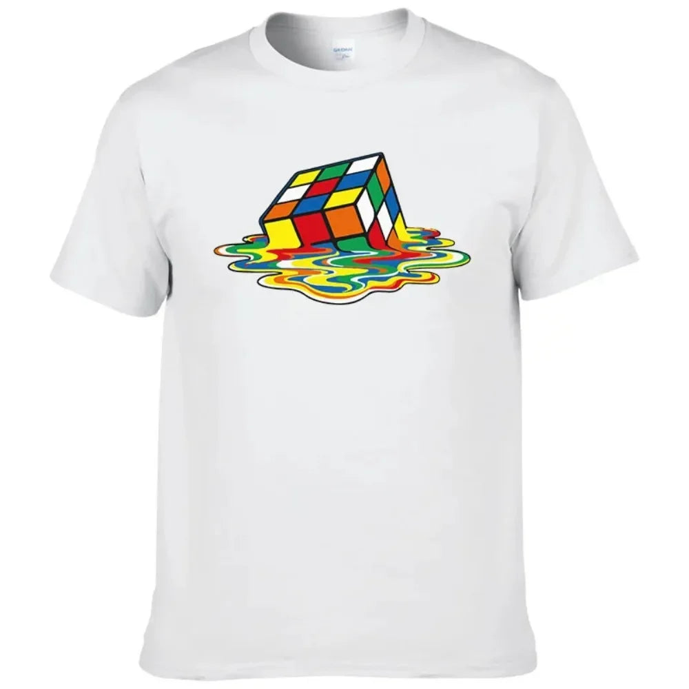 T-shirt en coton imprimé Rubik's Cube