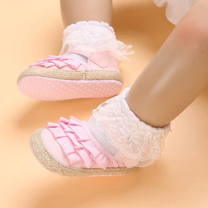 Non-slip Pink Newborn Baby Shoes