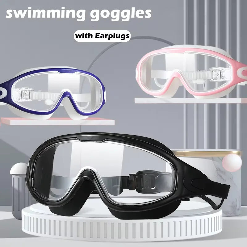 Lunettes de natation unisexes à grande monture