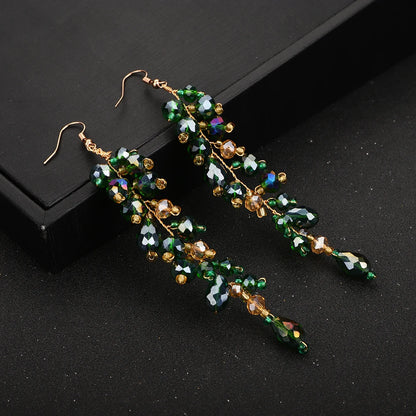 green earrings