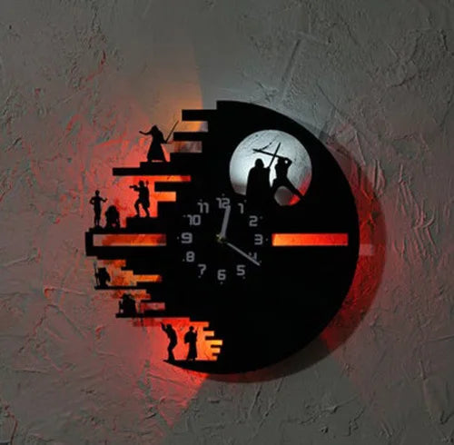 Nordic Remote Control Creative Vinyl Record LED Wall Clock