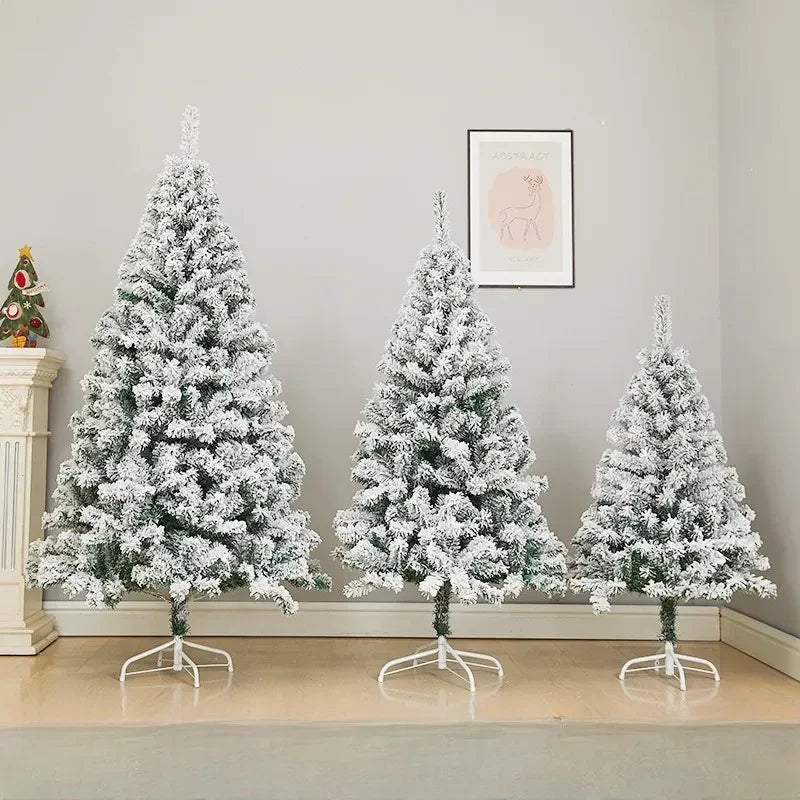 white flocked tree
