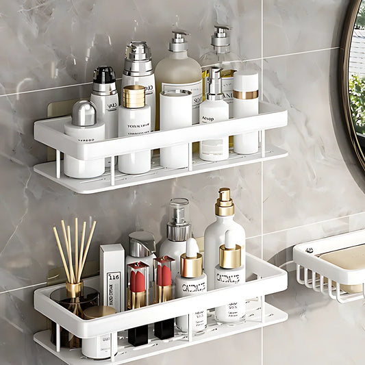 Aluminum Alloy No-Drill Bathroom & Kitchen Shelf