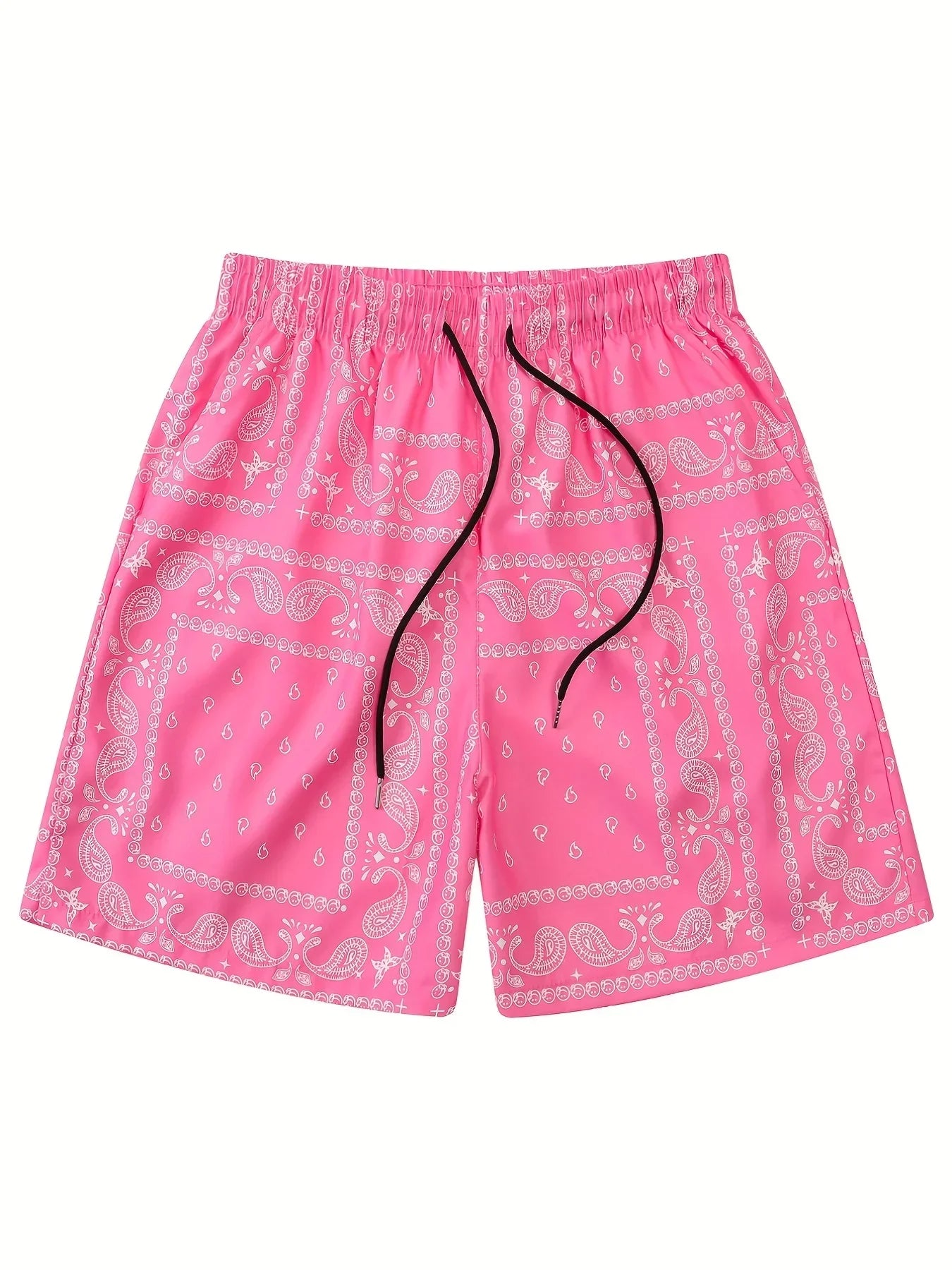Men Casual Paisley Print Beach Shorts