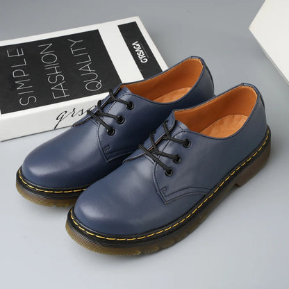 Bottes Oxford en cuir véritable pour hommes