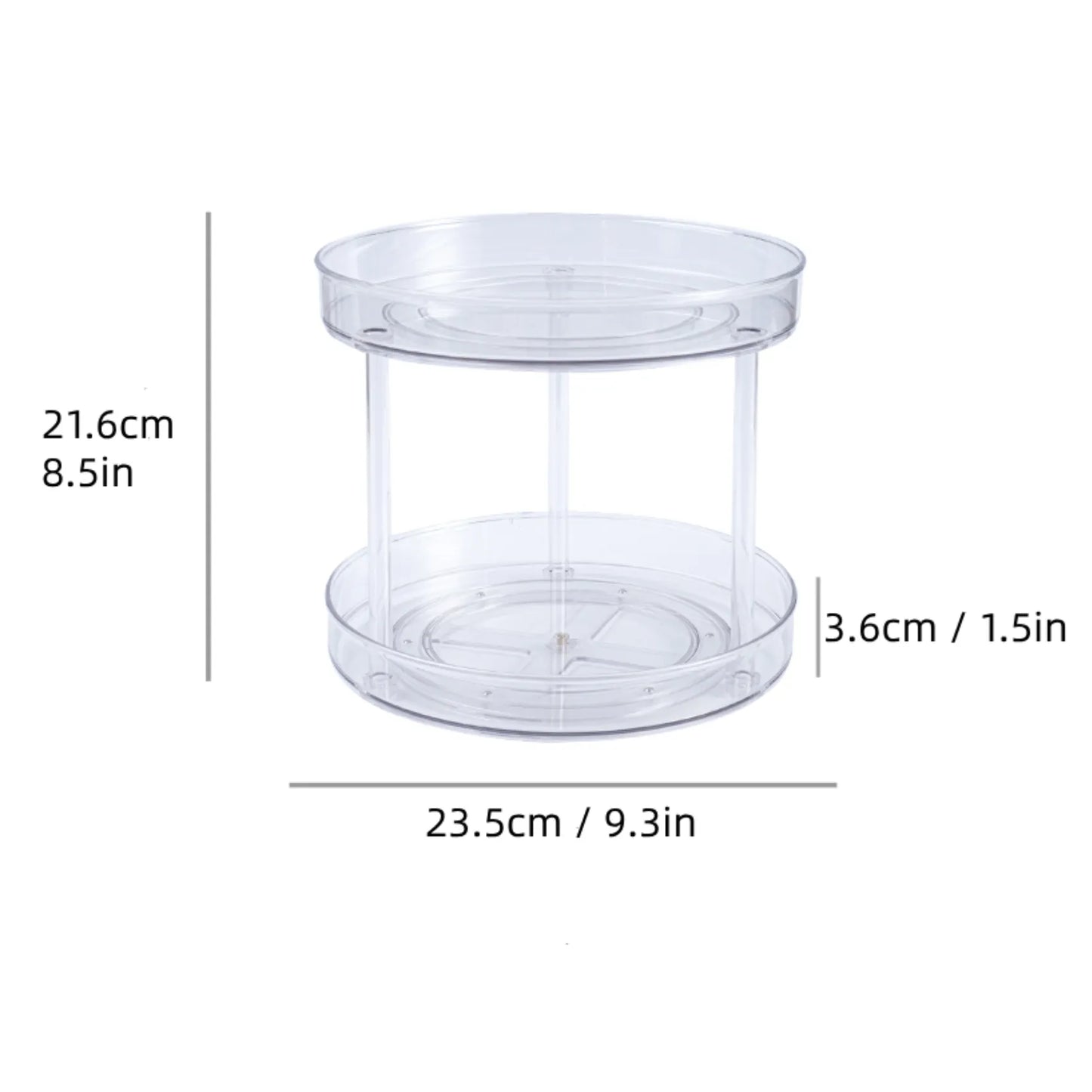 Support de rangement pour organisateur de cuisine transparent rotatif à 360°