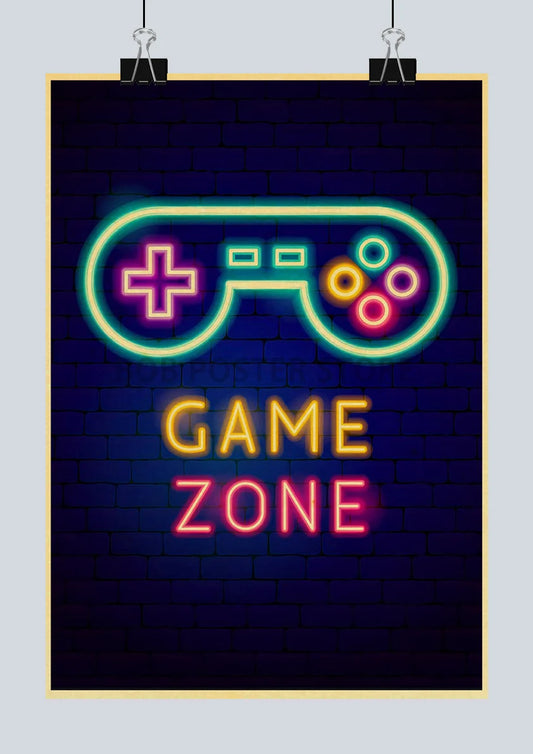 Motivierende Leinwand-Wandposter mit Neoneffekt