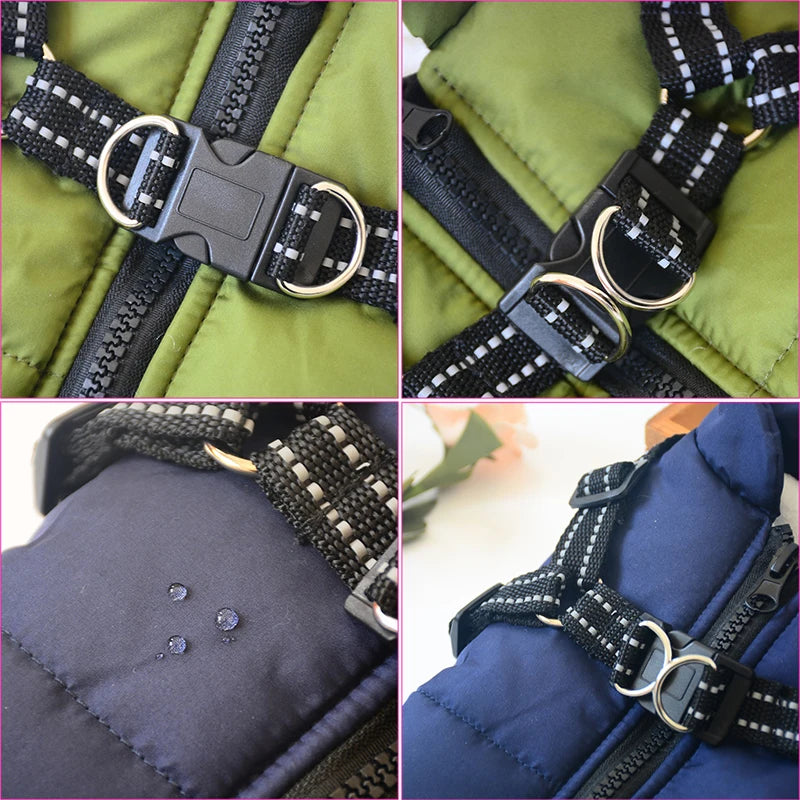 Pet Jacket Harness Winter Warm Dog's Coat