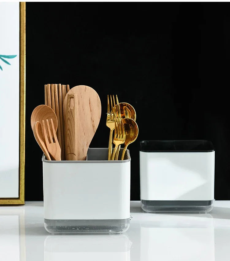 Kitchen Spoon Chopstick Storage Dish Drying Basket Rack