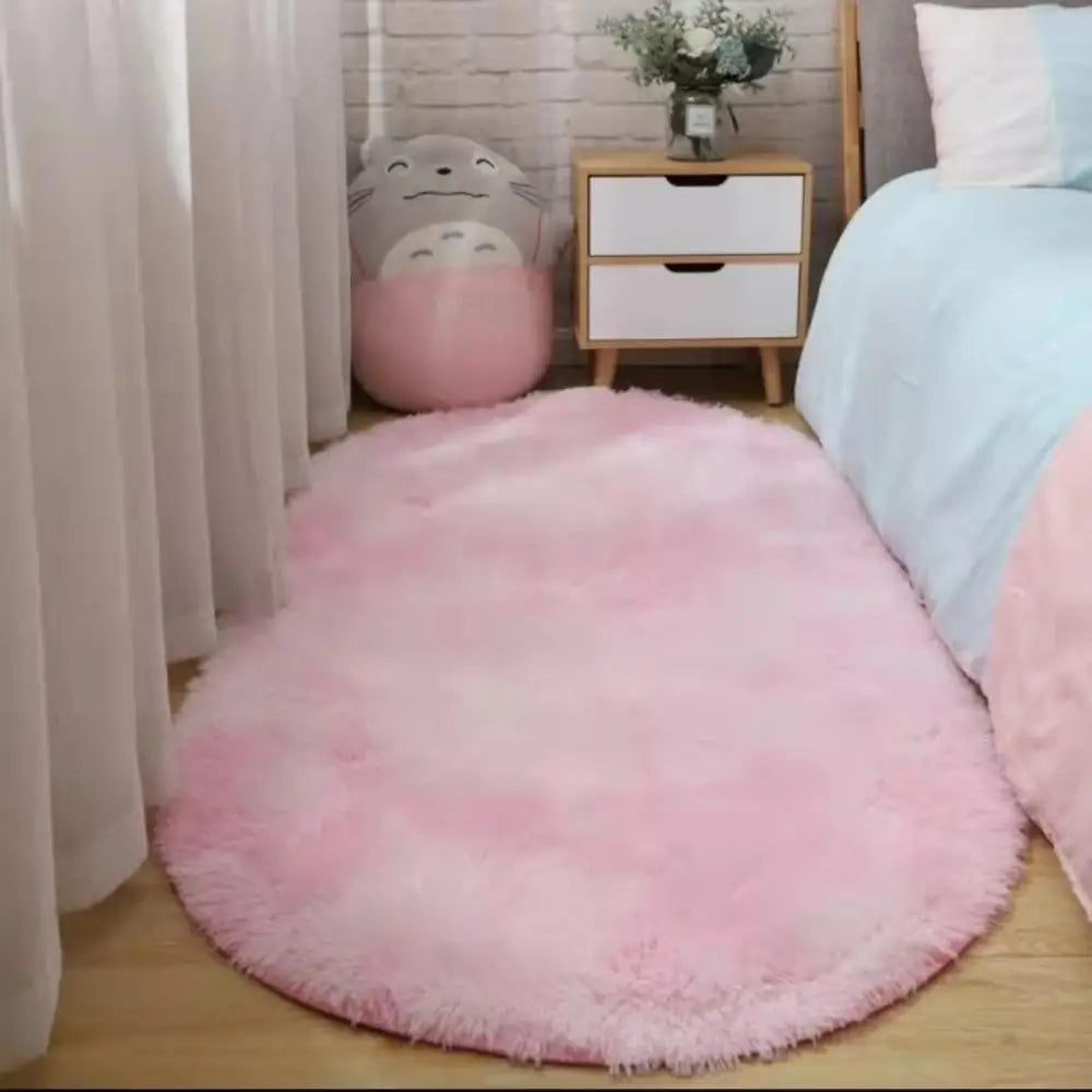 Fluffy Thick Tie Dye Bedroom Rugs