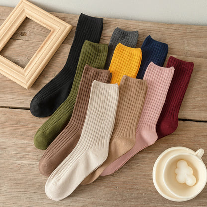 Korean-Style Cotton Loose Socks