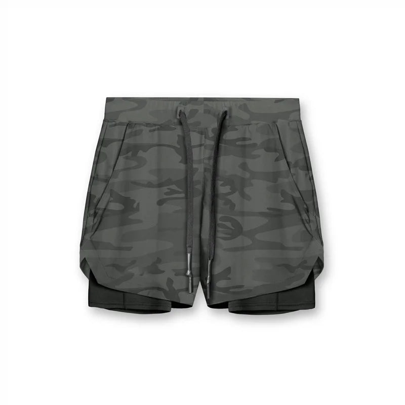 Summer Quick-Dry Double-Layer Gym Shorts for Men