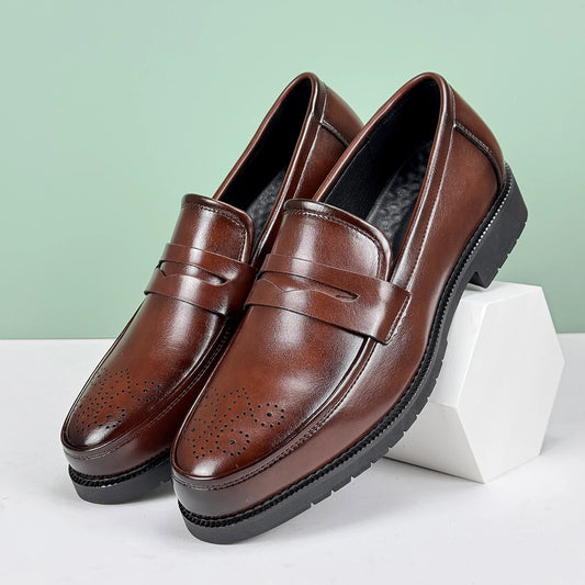 Men's Formal Leather Non-Slip Oxford Loafers