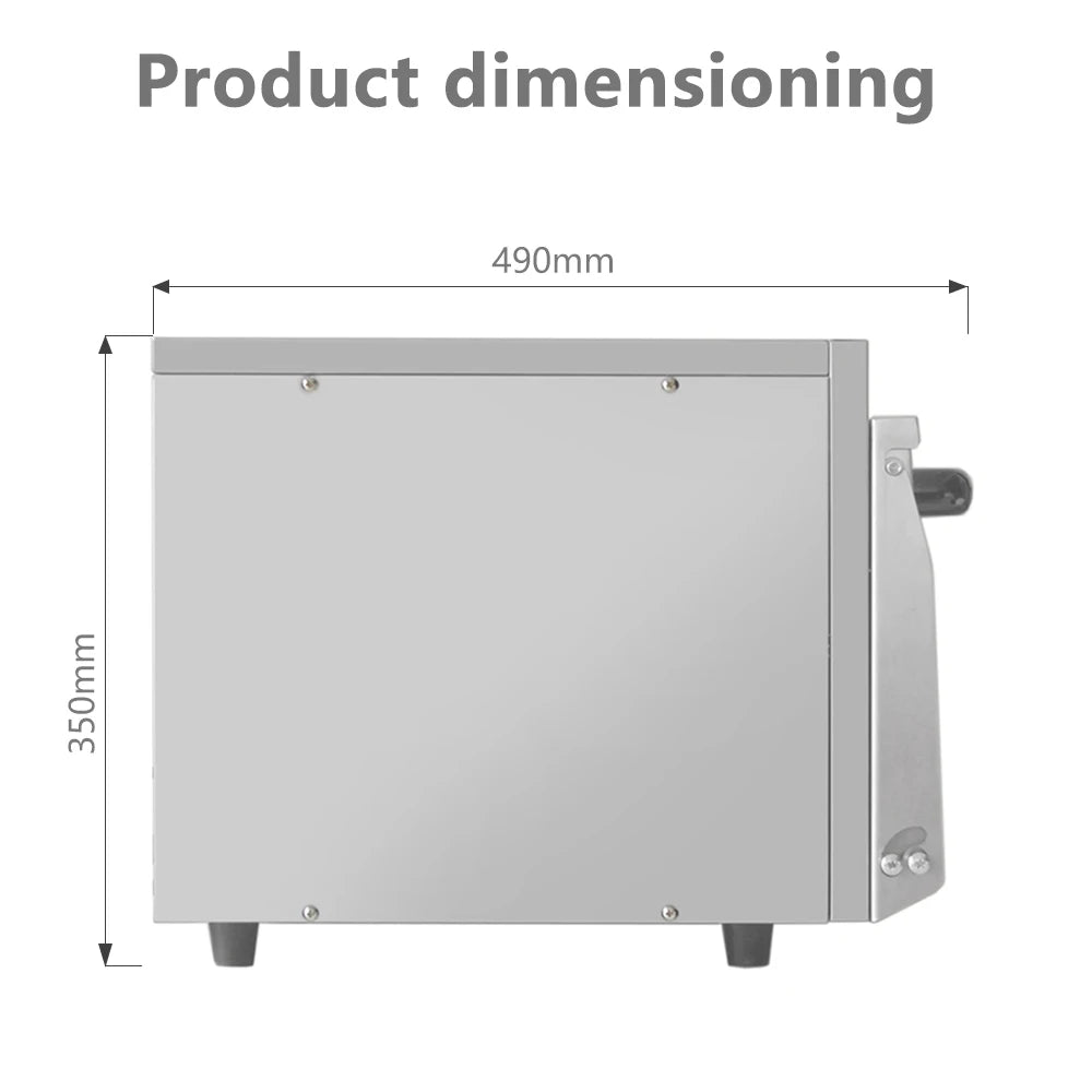 Einschichtiger elektrischer Pizzaofen aus Edelstahl