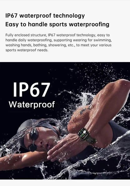 Men's Waterproof Touch Screen Bluetooth call Heart Watches
