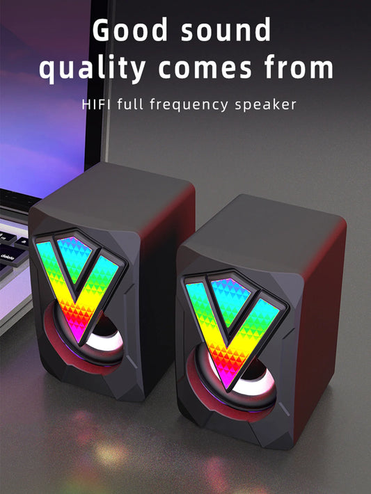 Subwoofer Stereo Surround Musik RGB Gaming Lautsprecher Soundbar - Computer Desktop PC Lautsprecher