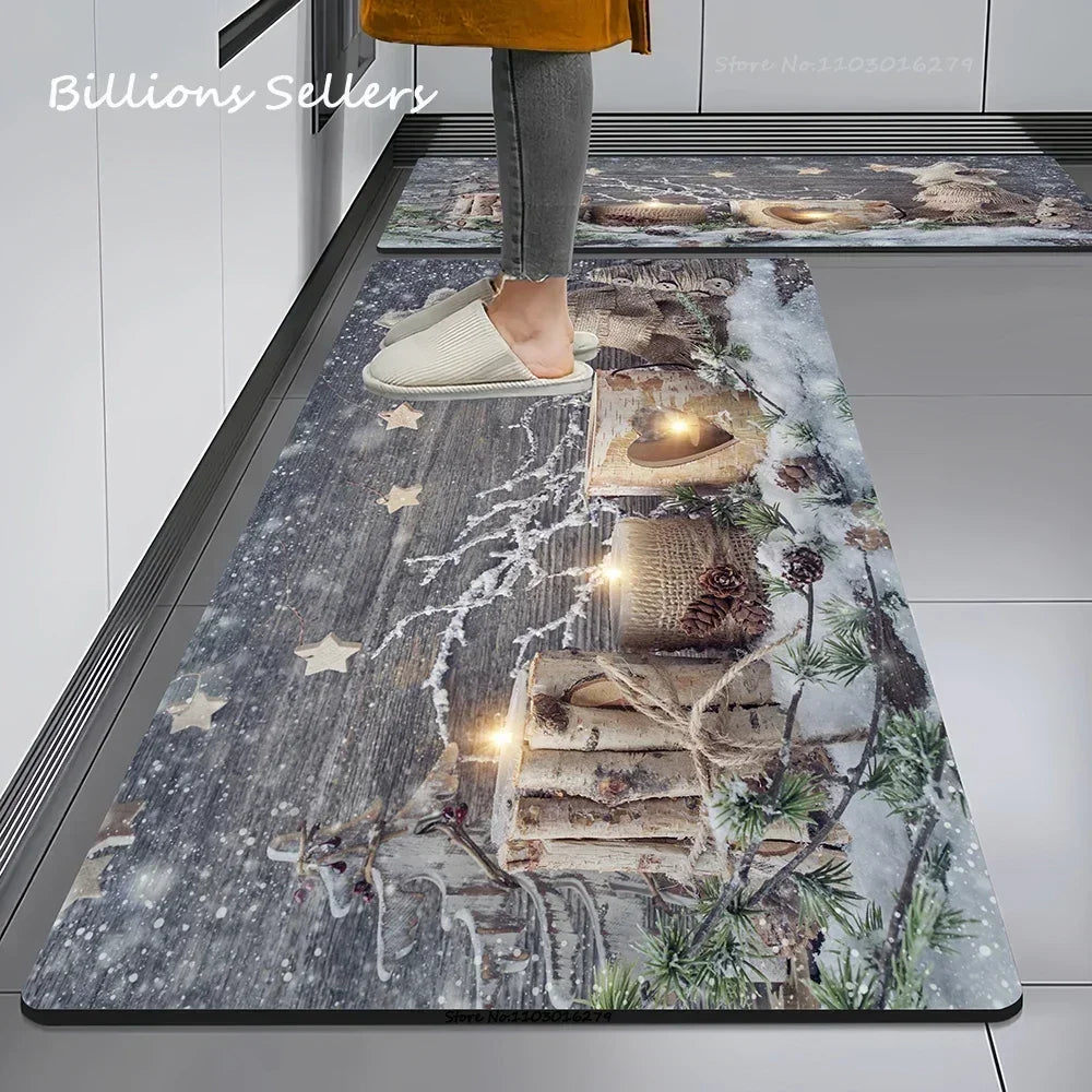 Christmas Themed Anti-Slip Kitchen & Home Floor Mat